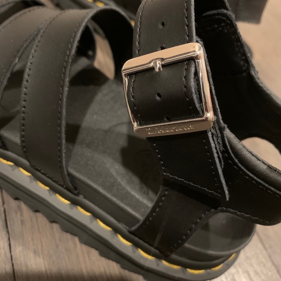 New Dr. Martens Black Blaire Platform Sandals - Picture 10 of 11